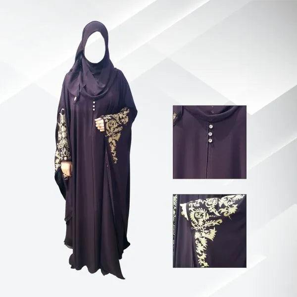 Embroided Jalbab (Chiffon) Color